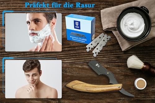 SMI Razor Blades Professional for Men - 200 Replaceable Half Blades (2 Pack, Silver) - görsel 8