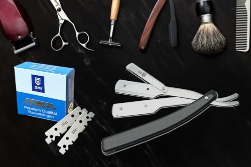 SMI Razor Blades Professional for Men - 200 Replaceable Half Blades (2 Pack, Silver) - görsel 10