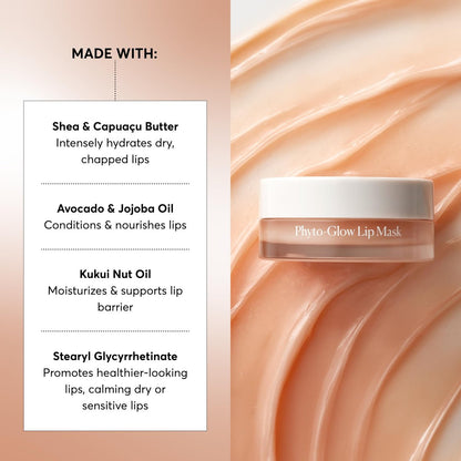 Naturium Phyto-Glow Lip Mask – Hydrating & Moisturizing Lip Balm with Shea Butter, Restores & Replenishes Nourishing Lips, 0.5 oz