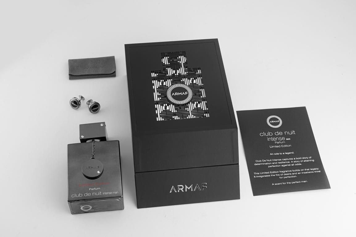 Armaf Club De Nuit Intense Limited Edition for Men Eau de Parfum Spray, 3.6 oz with Cufflinks Avelisse