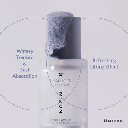 MIZON Hyalugen Le Lift Serum – Hyaluronic Acid & Marine Collagen for Youthful Skin, Fine Lines & Lifting (1.01 oz) Avelisse