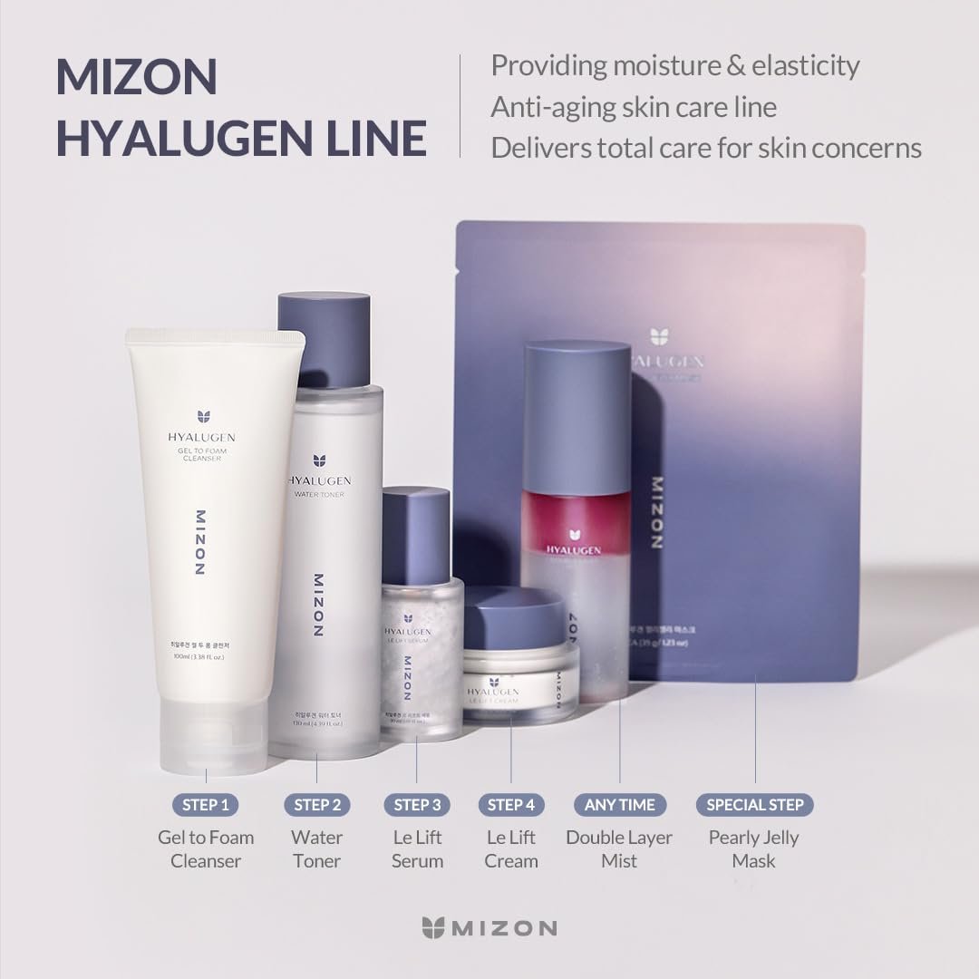 MIZON Hyalugen Le Lift Serum – Hyaluronic Acid & Marine Collagen for Youthful Skin, Fine Lines & Lifting (1.01 oz) Avelisse