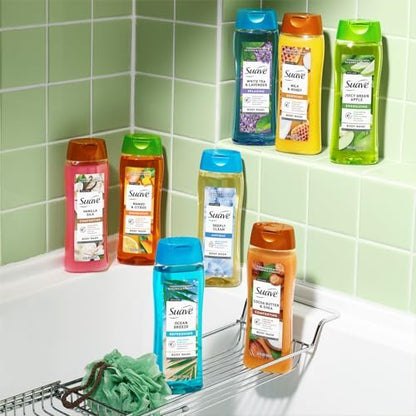 Suave Body Wash Variety 2-Pack: Sweet Pea & Violet + Wild Cherry Blossom – Gentle Floral Body Washes, 18 oz Each Avelisse
