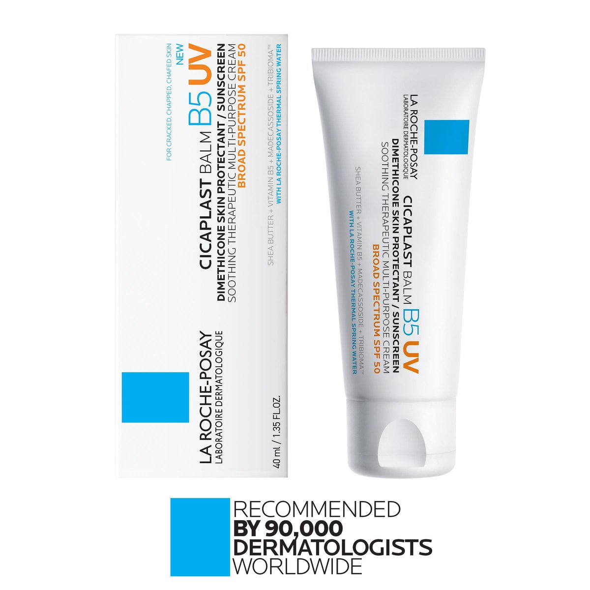 La Roche-Posay Cicaplast Balm B5 UV SPF 50 Multi-Purpose Cream for Dry Skin Avelisse