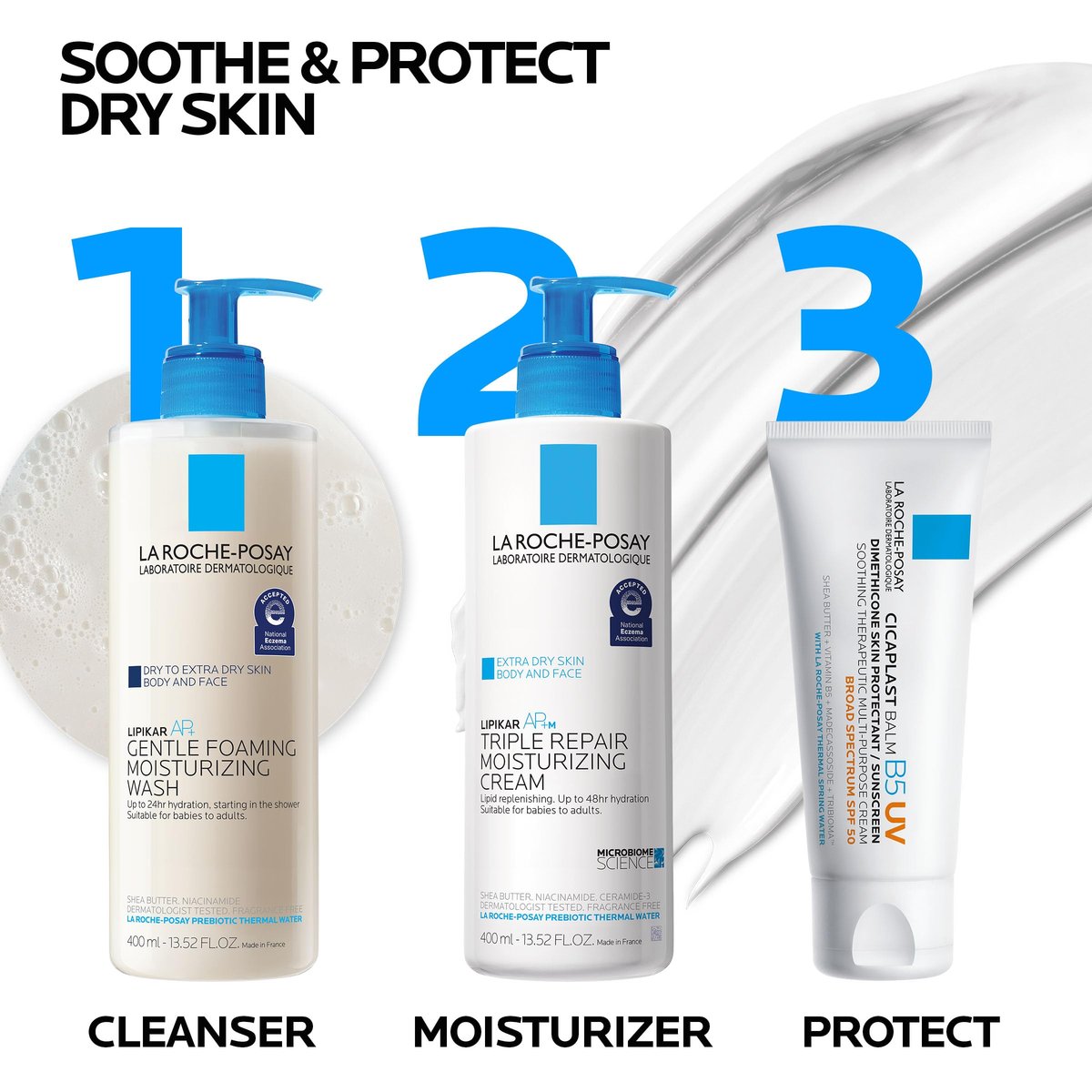 La Roche-Posay Cicaplast Balm B5 UV SPF 50 Multi-Purpose Cream for Dry Skin Avelisse