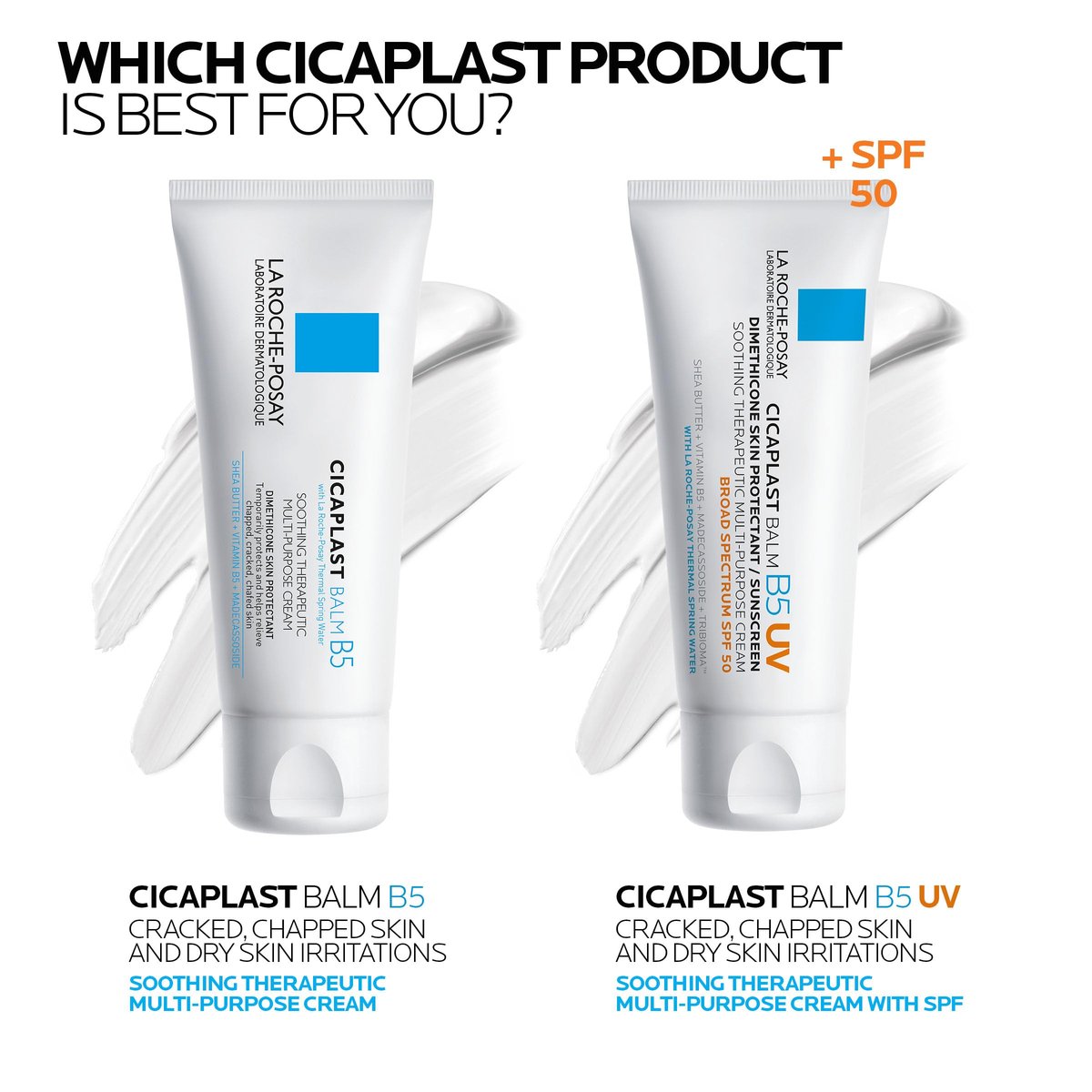 La Roche-Posay Cicaplast Balm B5 UV SPF 50 Multi-Purpose Cream for Dry Skin Avelisse