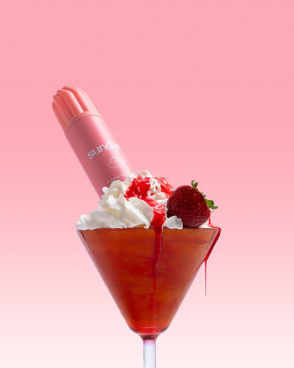 sundae Whipped Shower Foam Strawberries & Cream - Foaming Body Wash with Kakadu Plum & Finger Lime, 8.9 fl oz Avelisse