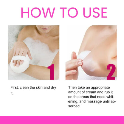 Vitamin C Skin Whitening Cream - Dark Spot Remover & Skin Lightening Cream for Face, Intimate Areas, Neck, Armpit, Elbow, Inner Thigh & Knees | Improves Underarm Dullness & Odor