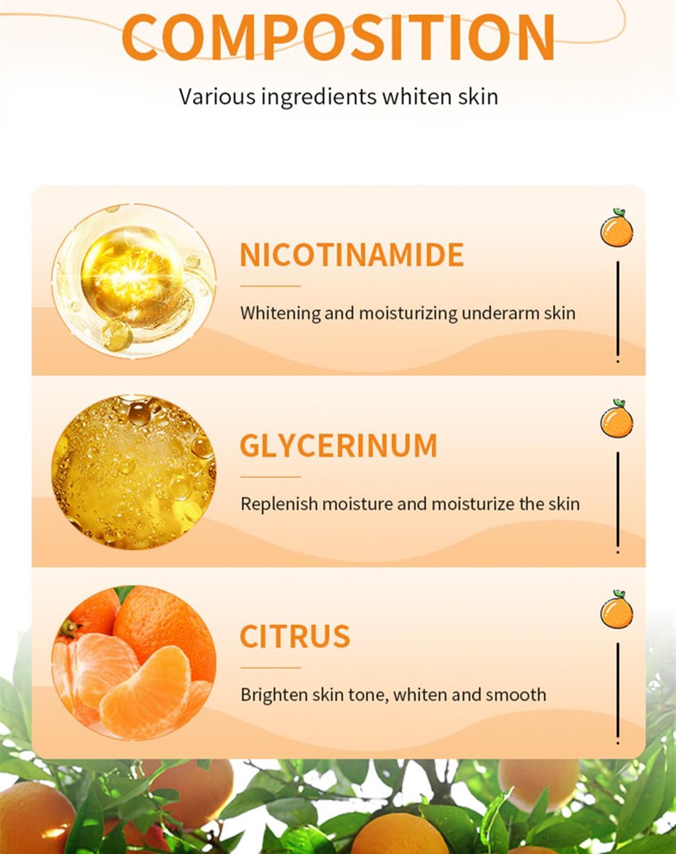 Vitamin C Skin Whitening Cream - Dark Spot Remover & Skin Lightening Cream for Face, Intimate Areas, Neck, Armpit, Elbow, Inner Thigh & Knees | Improves Underarm Dullness & Odor - görsel 9