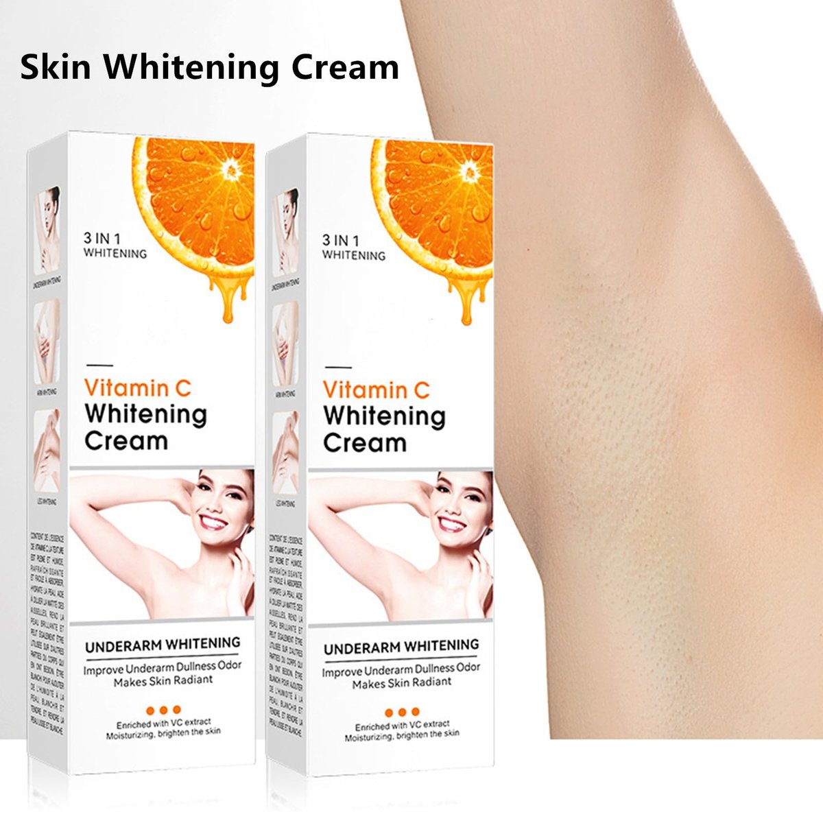 Vitamin C Skin Whitening Cream - Dark Spot Remover & Skin Lightening Cream for Face, Intimate Areas, Neck, Armpit, Elbow, Inner Thigh & Knees | Improves Underarm Dullness & Odor - görsel 15
