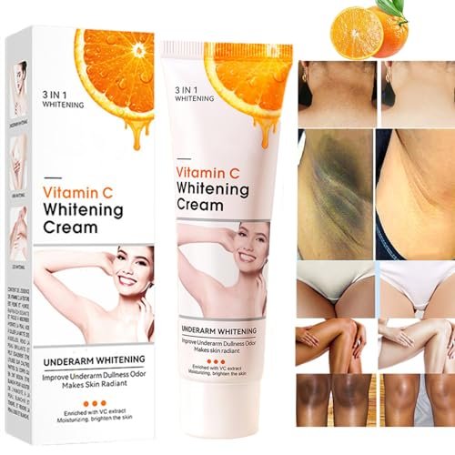 Vitamin C Skin Whitening Cream - Dark Spot Remover & Skin Lightening Cream for Face, Intimate Areas, Neck, Armpit, Elbow, Inner Thigh & Knees | Improves Underarm Dullness & Odor - görsel 2