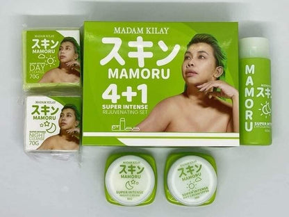 Madam Kilay Mamoru 4+1 Rejuvenating Set - Green - Complete Facial Kit for Skin Renewal Avelisse