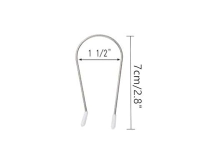 Hot Curler Clips Replacement Kit - Securing Pins for 1 1/2" Hot Rollers (8-Pack, White)