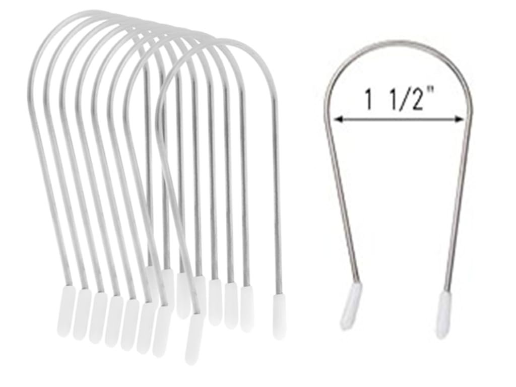Hot Curler Clips Replacement Kit - Securing Pins for 1 1/2" Hot Rollers (8-Pack, White) - görsel 1