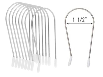 Hot Curler Clips Replacement Kit - Securing Pins for 1 1/2" Hot Rollers (8-Pack, White)