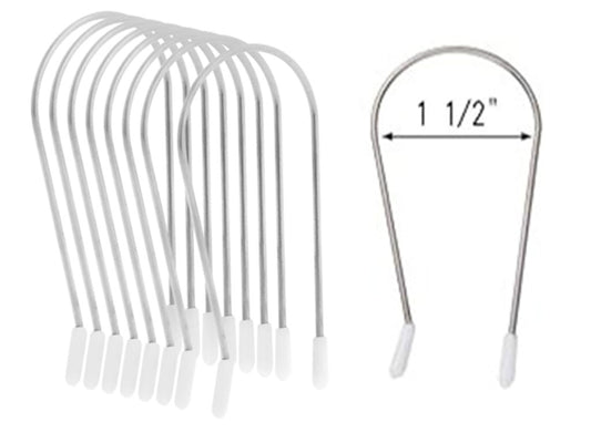 Hot Curler Clips Replacement Kit - Securing Pins for 1 1/2" Hot Rollers (8-Pack, White)