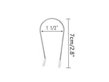 Hot Curler Clips Replacement Kit - Securing Pins for 1 1/2" Hot Rollers (8-Pack, White)