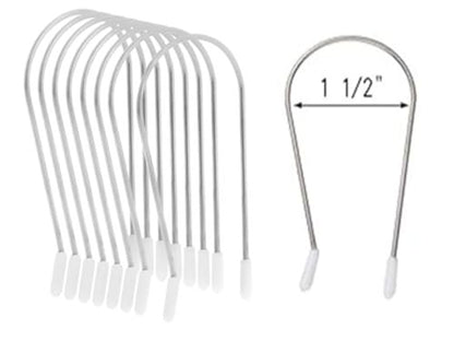 Hot Curler Clips Replacement Kit - Securing Pins for 1 1/2" Hot Rollers (8-Pack, White)