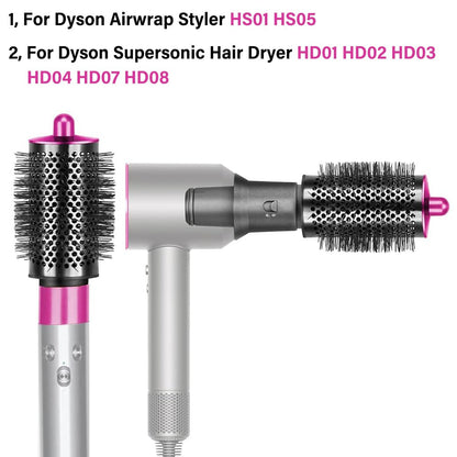 Large Round Volumizing Brush for Dyson Airwrap Styler & Hair Dryer with Adapter