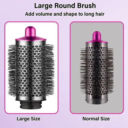 Large Round Volumizing Brush for Dyson Airwrap Styler & Hair Dryer with Adapter