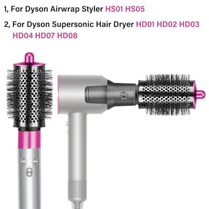 Large Round Volumizing Brush for Dyson Airwrap Styler & Hair Dryer with Adapter