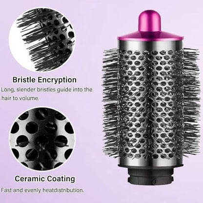 Large Round Volumizing Brush for Dyson Airwrap Styler & Hair Dryer with Adapter
