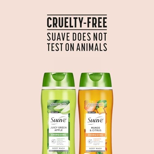 Suave Body Wash Variety 2-Pack: Juicy Green Apple & Mango Citrus - Gentle Body Washes with Fruit Blend Oil Essence, 18 Oz Each Avelisse