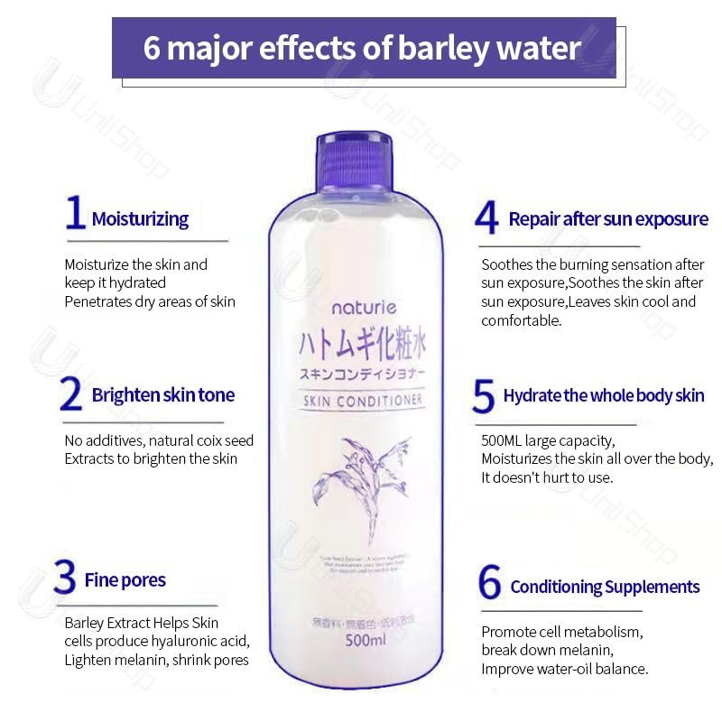 Imju Naturie Hatomugi Skin Conditioner Job's Tears Lotion 500ml - Hydrating & Soothing Facial Toner Avelisse
