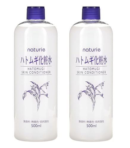 Naturie Adlay (Hatomugi) Skin Conditioner Lotion Toner 500ml - Coix Seed Extract, 2-Pack Bundle Avelisse
