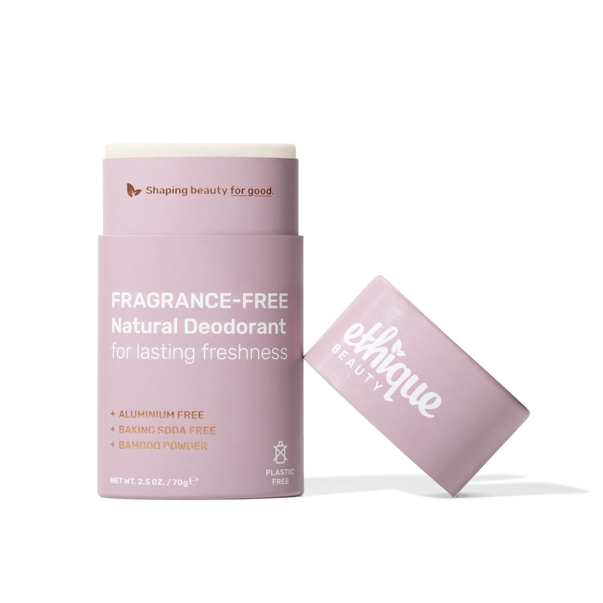 Ethique Minimalist Unscented Deodorant Stick for Men & Women - Natural Aluminum-Free, Plastic-Free, Vegan, Cruelty-Free, Eco-Friendly, 2.47 oz Avelisse