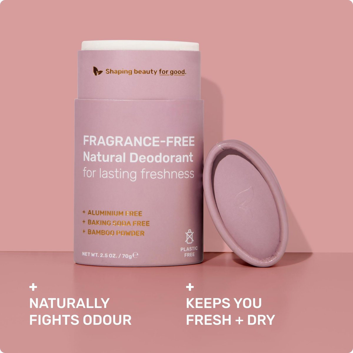 Ethique Minimalist Unscented Deodorant Stick for Men & Women - Natural Aluminum-Free, Plastic-Free, Vegan, Cruelty-Free, Eco-Friendly, 2.47 oz Avelisse