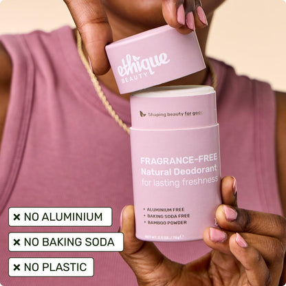 Ethique Minimalist Unscented Deodorant Stick for Men & Women - Natural Aluminum-Free, Plastic-Free, Vegan, Cruelty-Free, Eco-Friendly, 2.47 oz Avelisse