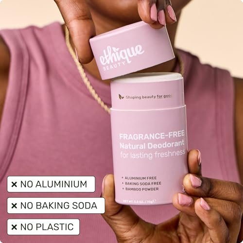 Ethique Minimalist Unscented Deodorant Stick for Men & Women - Natural Aluminum-Free, Plastic-Free, Vegan, Cruelty-Free, Eco-Friendly, 2.47 oz Avelisse