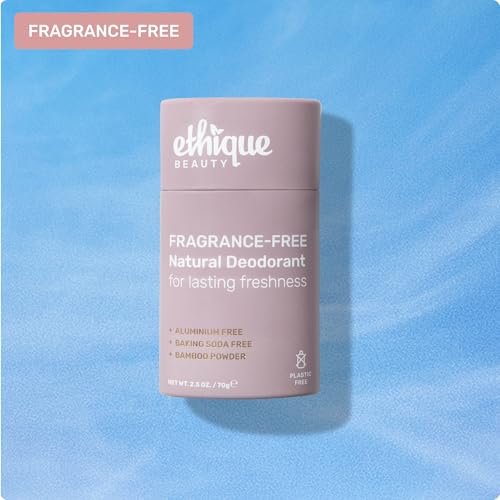 Ethique Minimalist Unscented Deodorant Stick for Men & Women - Natural Aluminum-Free, Plastic-Free, Vegan, Cruelty-Free, Eco-Friendly, 2.47 oz Avelisse