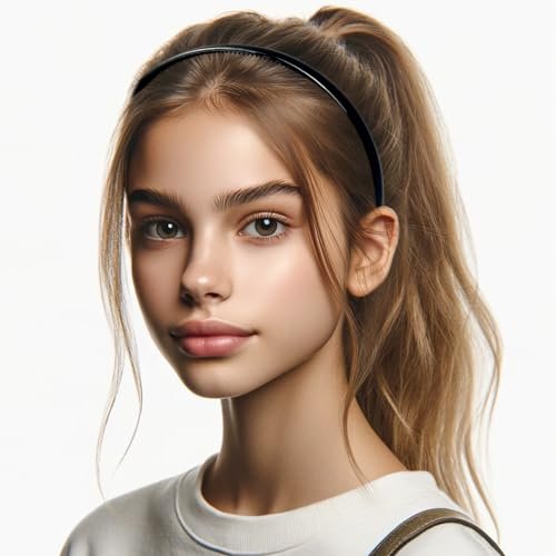 Kootinn 6-Pack Multi-Color Plastic Skinny Headbands with Teeth Comb for Women and Girls - görsel 6