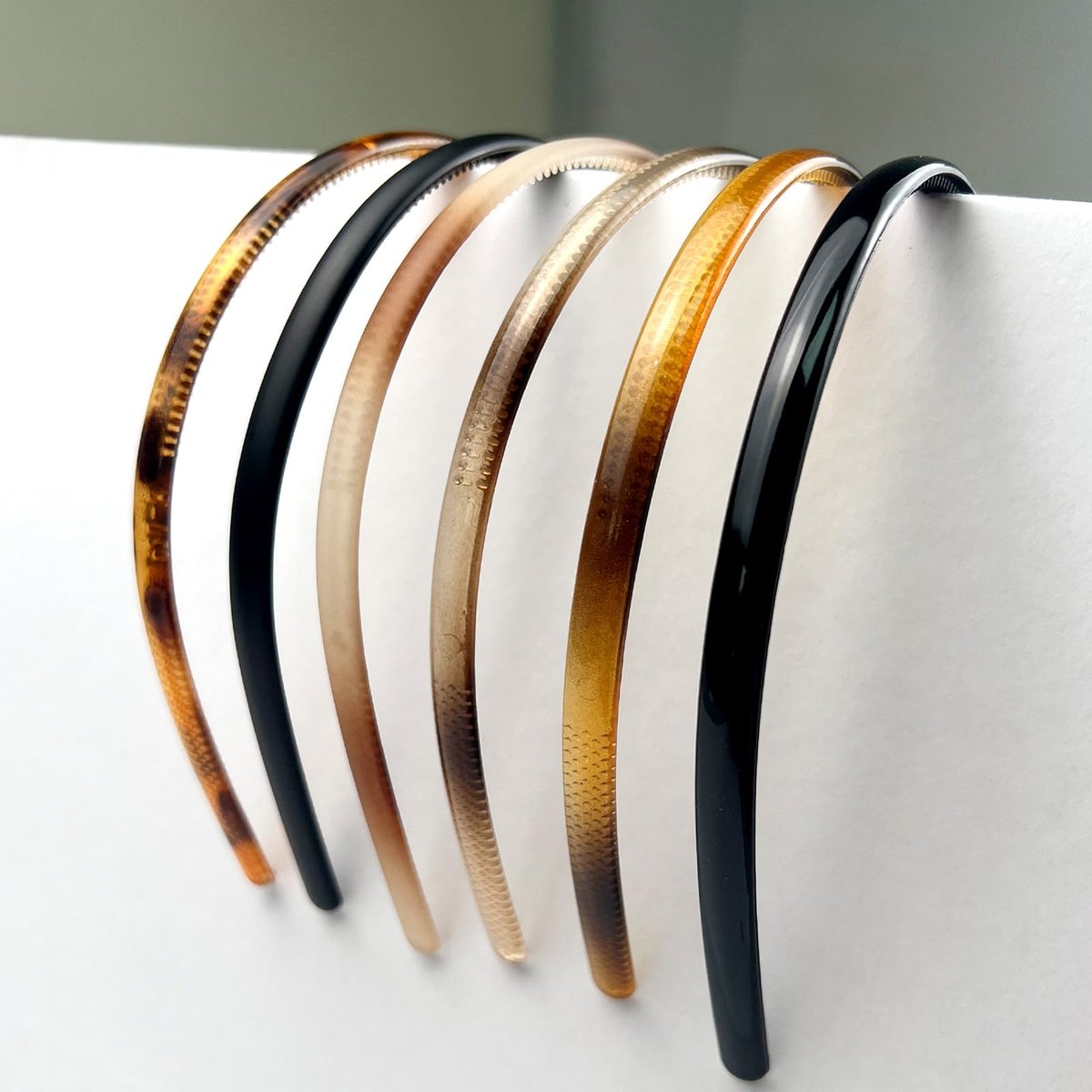 Kootinn 6-Pack Multi-Color Plastic Skinny Headbands with Teeth Comb for Women and Girls - görsel 3