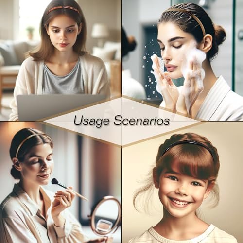 Kootinn 6-Pack Multi-Color Plastic Skinny Headbands with Teeth Comb for Women and Girls - görsel 8