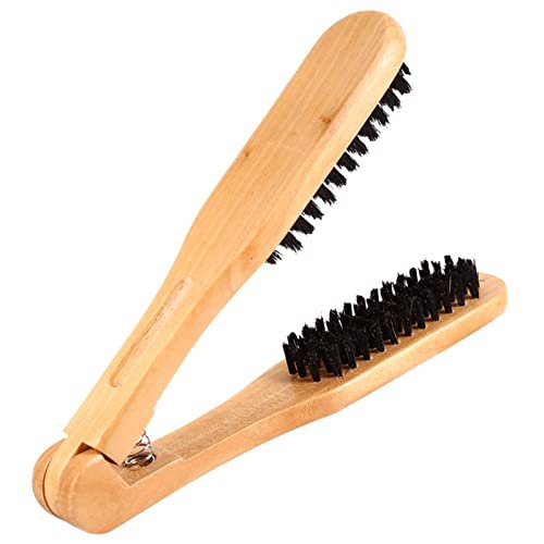 Chazcool Double Sided Bristle Hair Brush - Wooden Hair Straightening Brush for Smoothing and Straight Styles - görsel 2