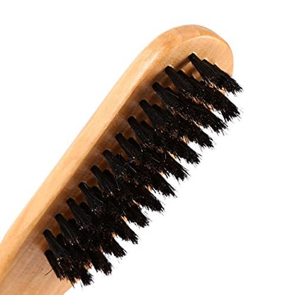 Chazcool Double Sided Bristle Hair Brush - Wooden Hair Straightening Brush for Smoothing and Straight Styles