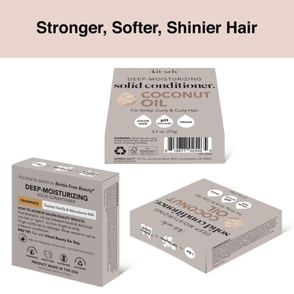 Kitsch Tea Tree Shampoo & Coconut Oil Conditioner Bar Set – Clarifying & Moisturizing Solid Shampoo and Conditioner, Paraben & Sulfate Free, Made in USA – 2 Pack Avelisse