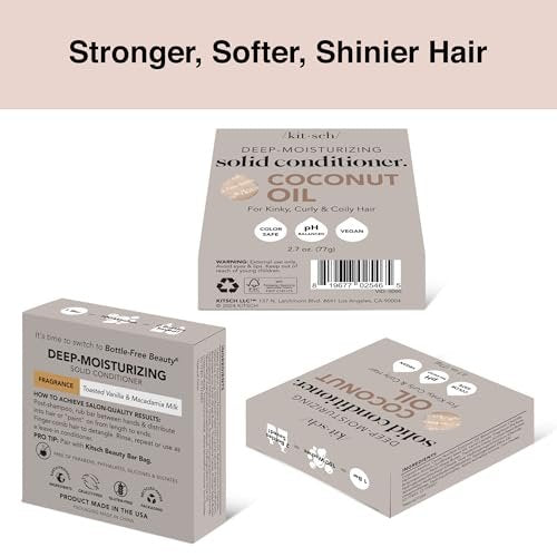 Kitsch Tea Tree Shampoo & Coconut Oil Conditioner Bar Set – Clarifying & Moisturizing Solid Shampoo and Conditioner, Paraben & Sulfate Free, Made in USA – 2 Pack Avelisse