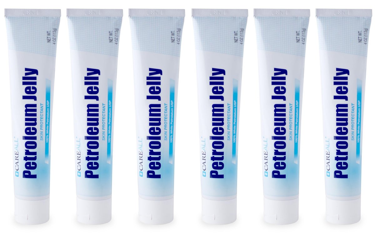 CareALL Petroleum Jelly 4 Oz. Tube (6 Pack) - Unscented, 100% Pure White Petrolatum USP - Moisturizer for Dry Skin & Lip Care - görsel 1