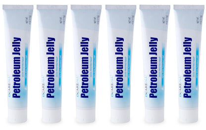 CareALL Petroleum Jelly 4 Oz. Tube (6 Pack) - Unscented, 100% Pure White Petrolatum USP - Moisturizer for Dry Skin & Lip Care