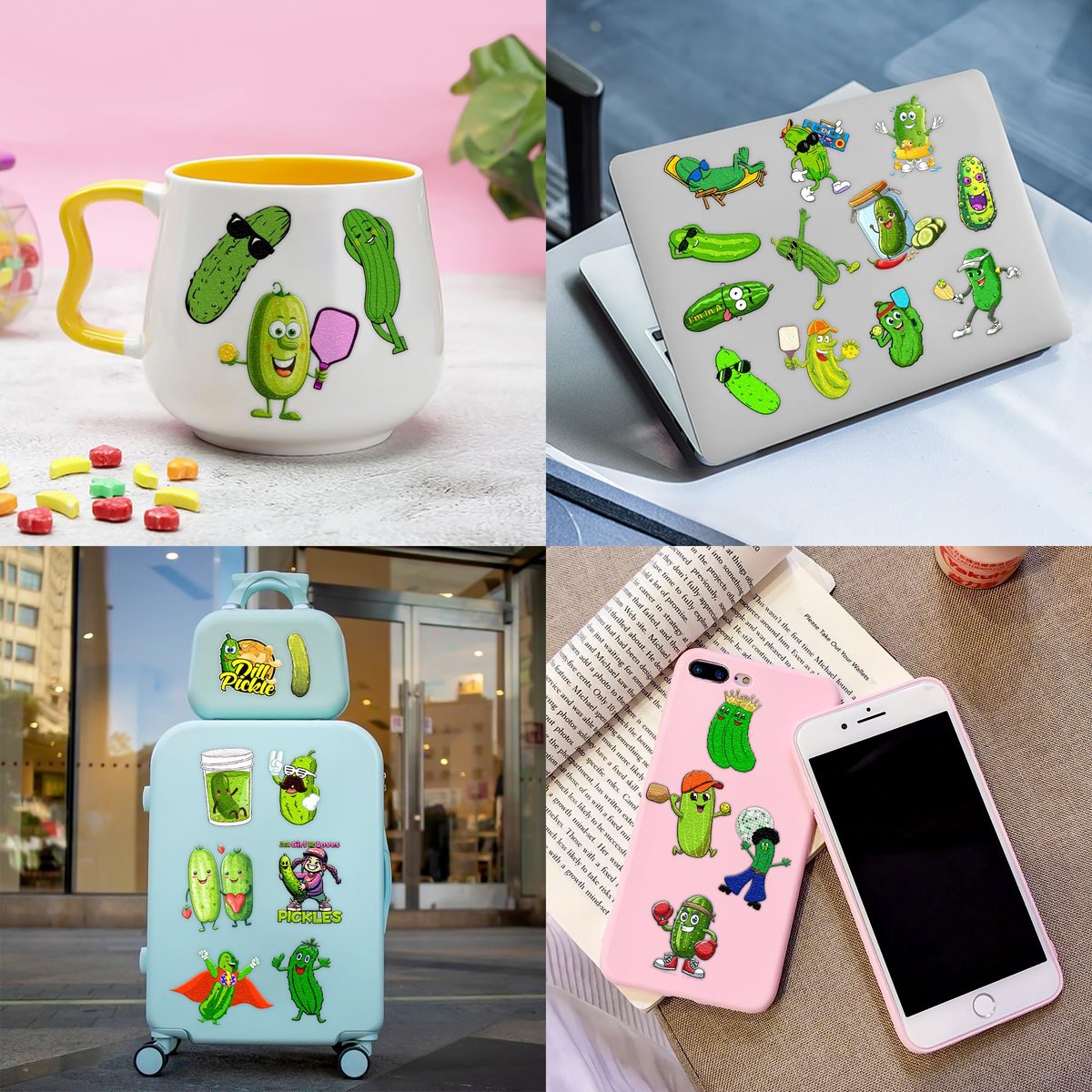 96 PCS Funny Pickle Pre-cut Temporary Tattoos - Cute Fruit Vegetable Stickers for Kids, Birthday Party Favors, School Rewards - görsel 13