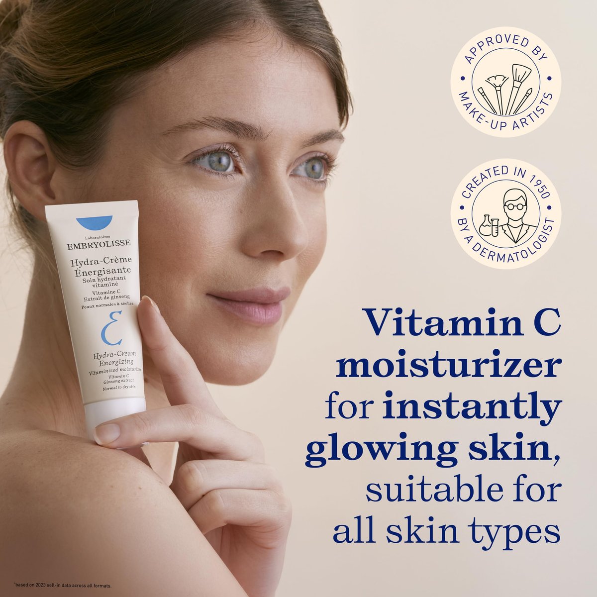 Embryolisse Vitamin C Energizing Face Moisturizer - Radiance-Boosting Anti-Aging Daily Cream for Hydration & Glow, 1.35 Fl Oz Avelisse