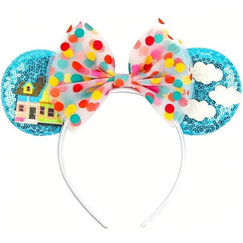 MADO Blue Mouse Ears Headband – Princess Mouse Ears for Women, Girls, Kids - görsel 2