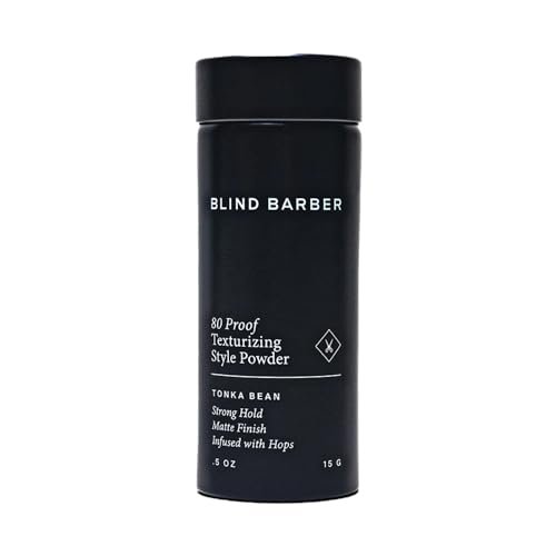 Blind Barber 80 Proof Texturizing Powder for Men - Weightless Volume & Matte Finish - Medium-to-Strong Hold Hair Styling Powder (0.5 oz) Avelisse