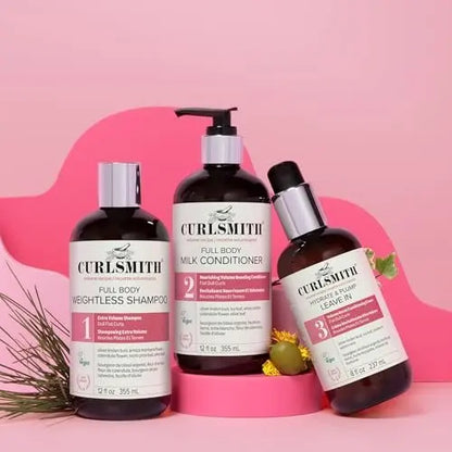 CURLSMITH Hydrate & Plump Leave In Conditioner for Curls, Lightweight Volumizing Conditioner for All Curl Types, Vegan & Cruelty-Free (8 oz) Avelisse