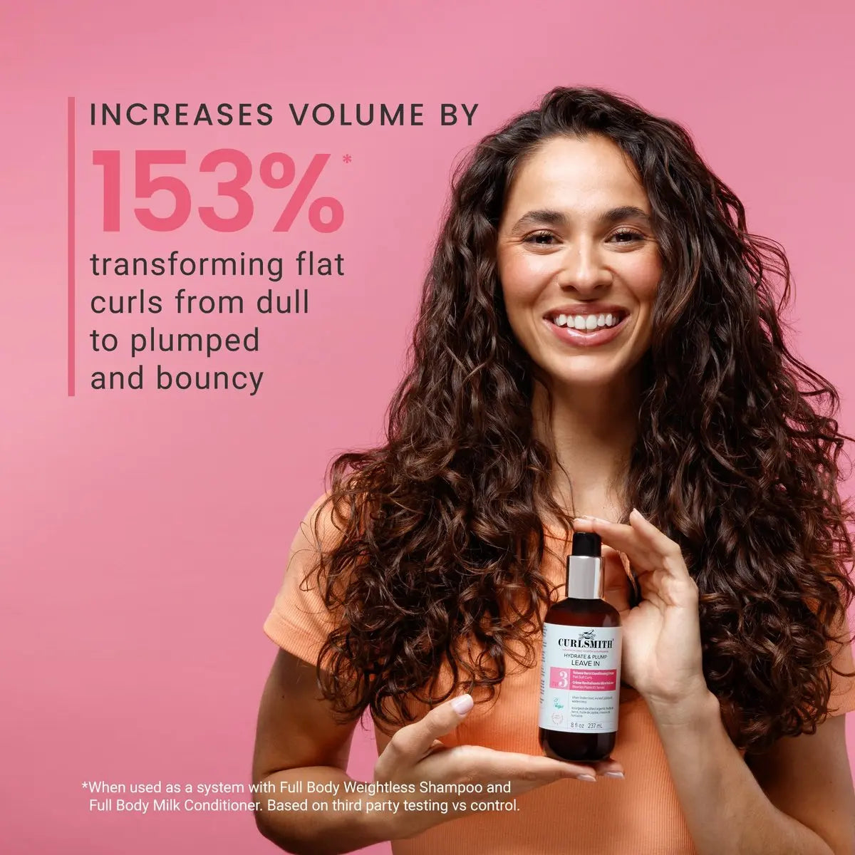 CURLSMITH Hydrate & Plump Leave In Conditioner for Curls, Lightweight Volumizing Conditioner for All Curl Types, Vegan & Cruelty-Free (8 oz) Avelisse
