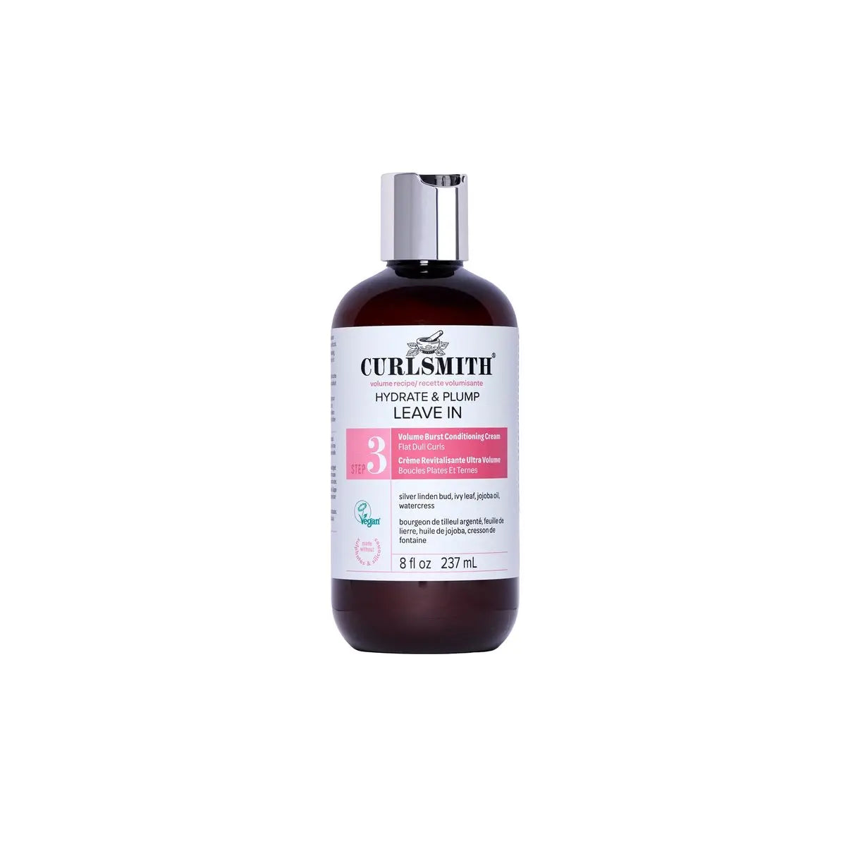 CURLSMITH Hydrate & Plump Leave In Conditioner for Curls, Lightweight Volumizing Conditioner for All Curl Types, Vegan & Cruelty-Free (8 oz) Avelisse